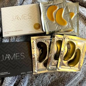 James cosmetics eye mask 24k gold pregnancy safe and eraser w/dead sea minerals